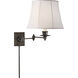 Swing Arm Sconce 18.5 inch 100.00 watt Bronze Swing Arm Wall Lamp Wall Light in Linen 1