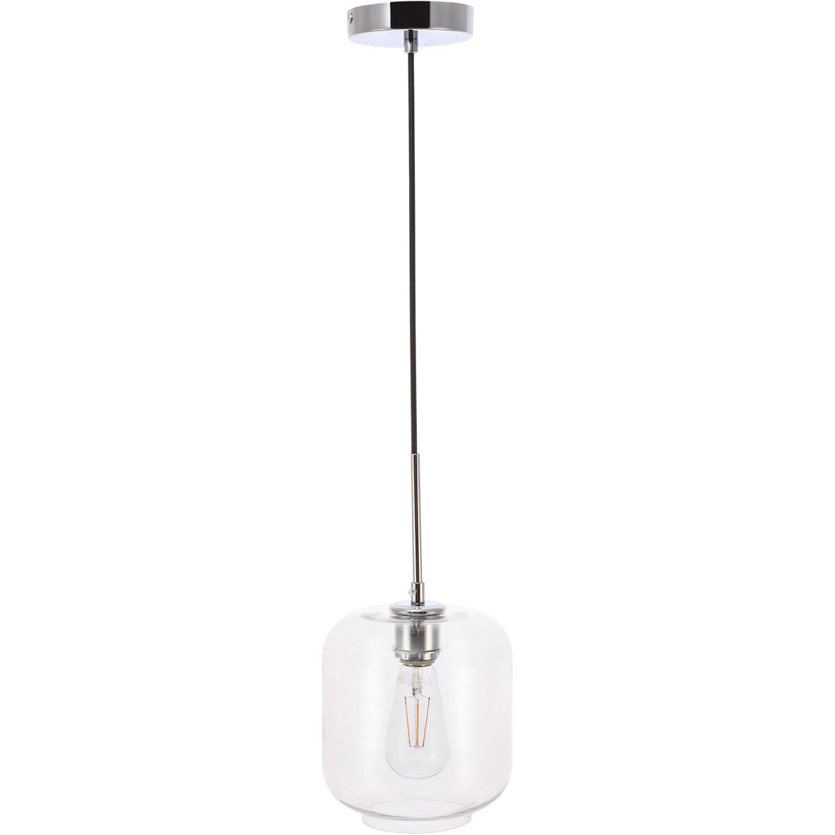 Collier 1 Light 7.3 inch Chrome Pendant Ceiling Light