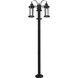 Roundhouse 3 Light 94.25 inch Black Outdoor Post Mounted Fixture