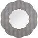 Scallop 54 inch Gray Shagreen with Weathered Brass Wall Mirror