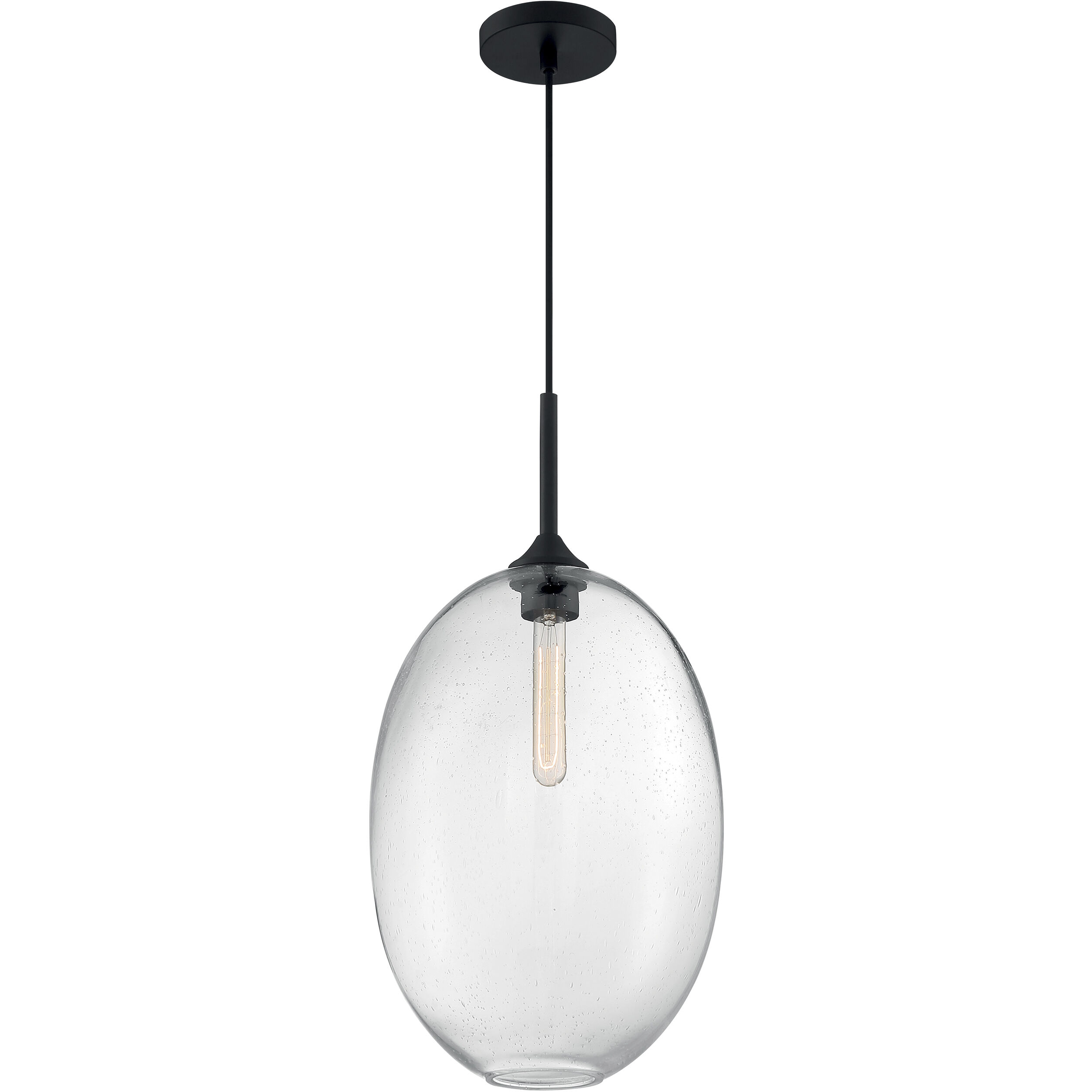 Aria 1 Light 11.63 inch Matte Black Pendant Ceiling Light