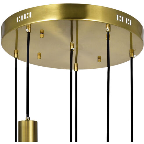Chime LED 16 inch Brass Multi Point Pendant Ceiling Light