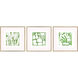 Minimal Moments Green and Multi and White Framed Art