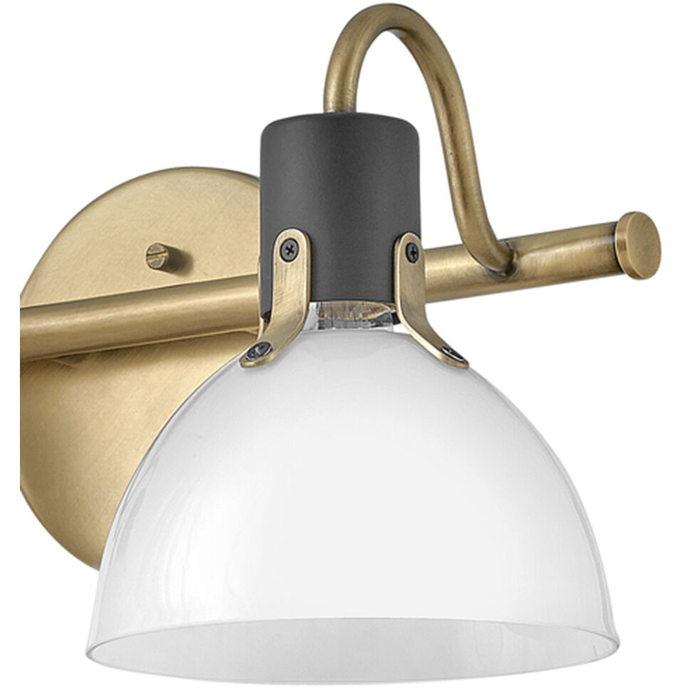 Argo 2 Light 18 inch Heritage Brass with Black Vanity Light Wall Light