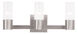 Midtown 3 Light 18 inch Brushed Nickel Bath Vanity Wall Light