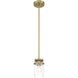 Shelby LED 4.5 inch Brushed Gold and Clear Pendant Ceiling Light