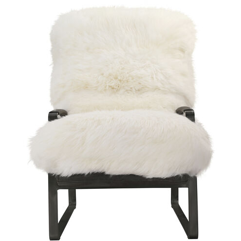 Hanly White Accent Chair