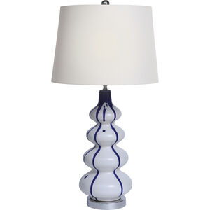 Bowered 28 inch 150.00 watt White with Chrome Table Lamp Portable Light