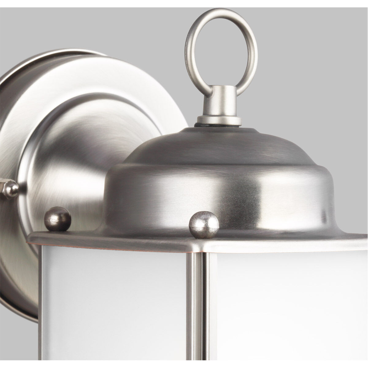 New Castle 1 Light 10.25 inch Antique Brushed Nickel Outdoor Wall Lantern, Large