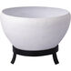 Teris Plaster White with Aged Black Indoor Planter, Set of 2