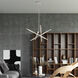 Monaco 8 Light 23 inch Brushed Nickel with Black Chrome Finish Accent Chandelier Ceiling Light