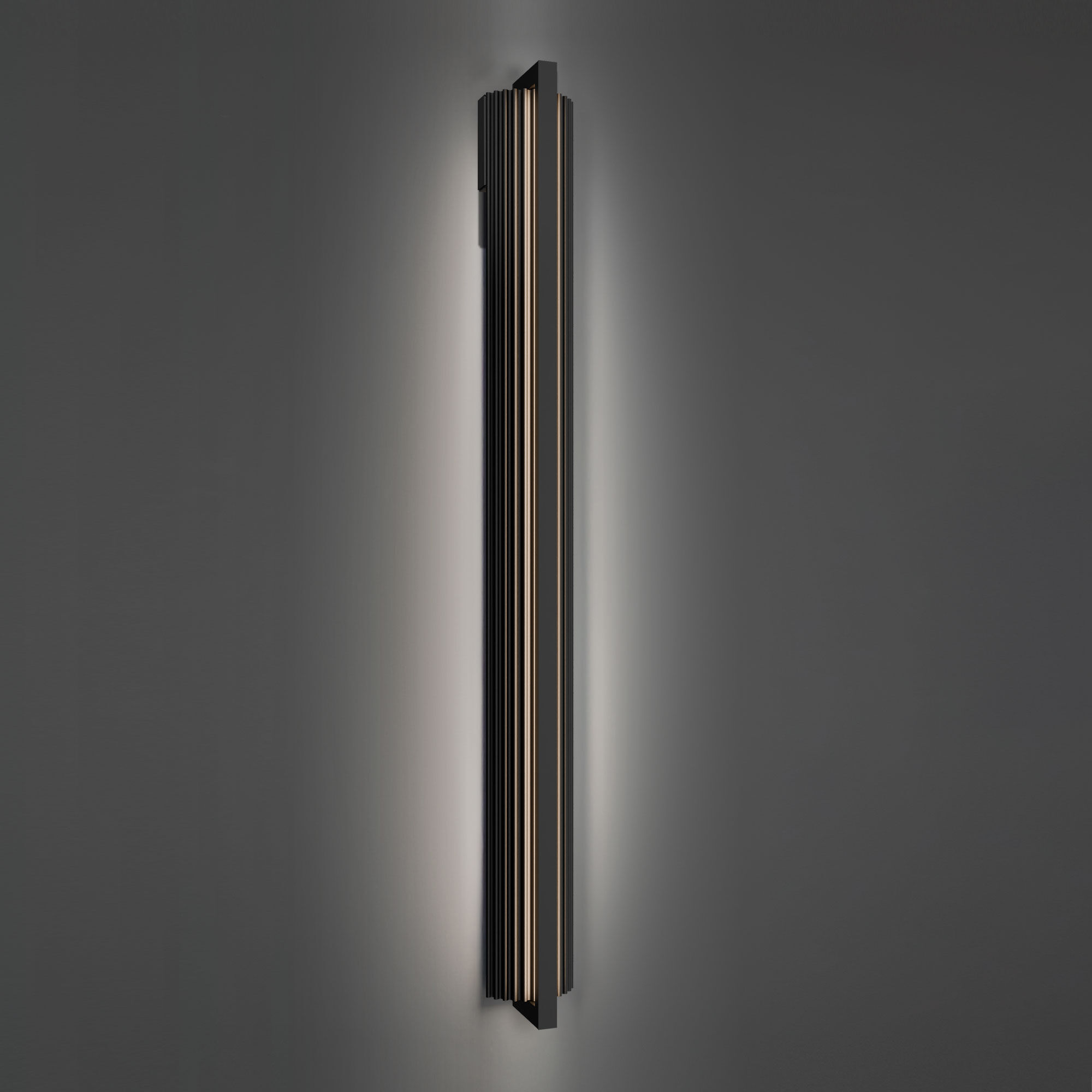 Krimp LED 48 inch Black Outdoor Wall Lighting