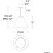 Bentley LED 24.13 inch Black and Aged Brass Pendant Ceiling Light