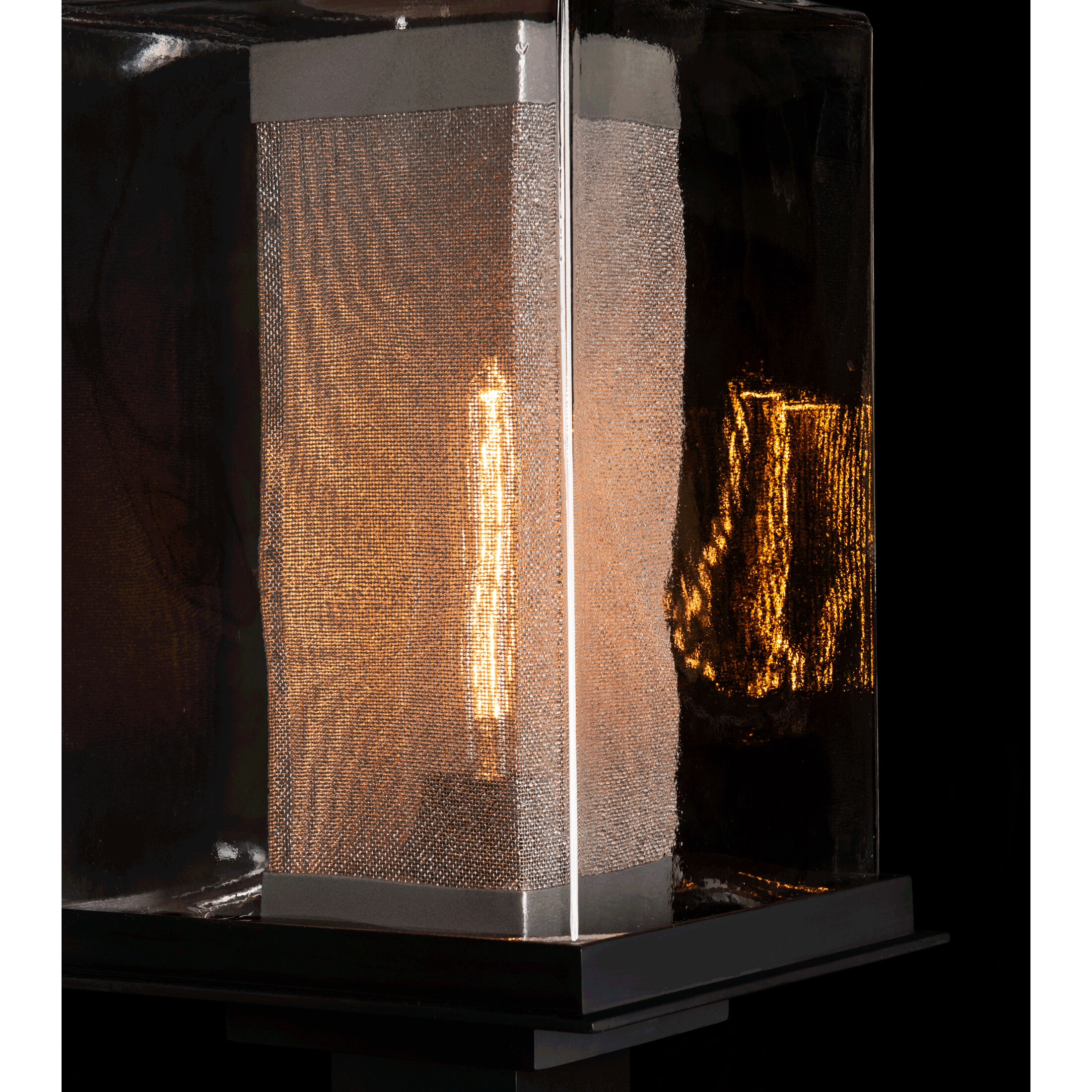 Polaris 1 Light 18 inch Coastal Black and Coastal Silver Outdoor Post Light