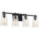Sean Lavin Mercer 4 Light 28.63 inch Midnight Black Wall Bath Vanity Wall Light