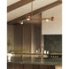 Reese 32.5 inch Vintage Brass Chandelier Ceiling Light in Amber Glass