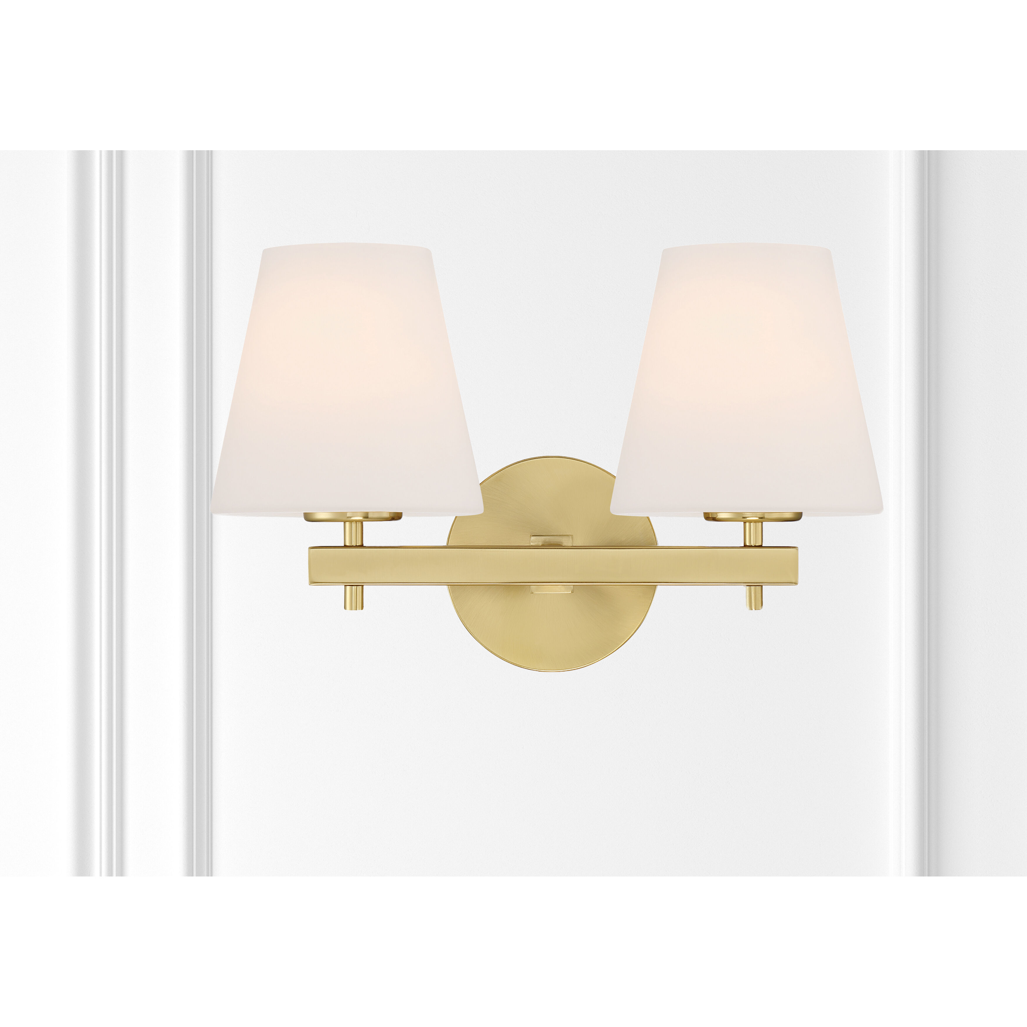 Harleigh 2 Light 15.75 inch Gold Bathroom Vanity Wall Light