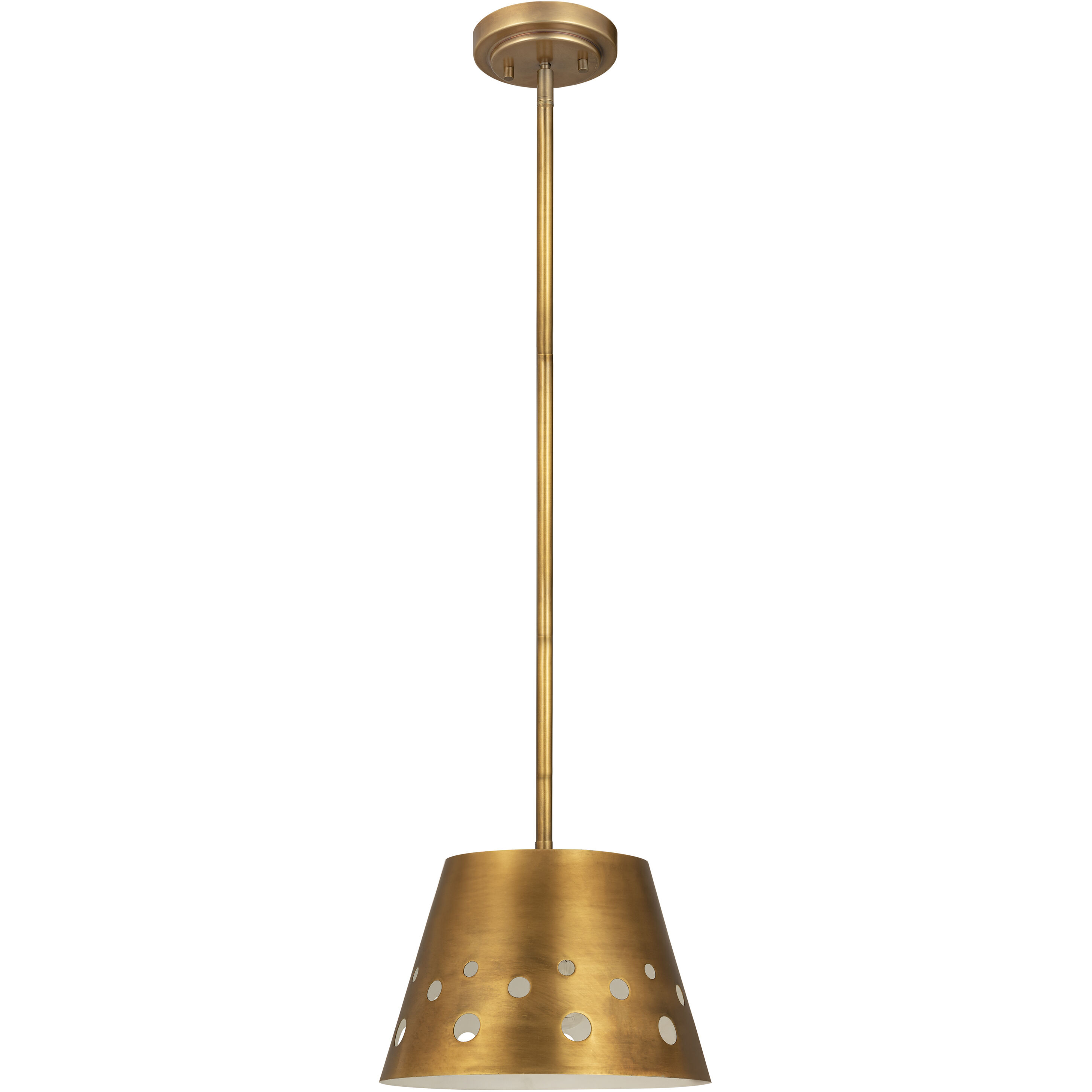 Katie 1 Light 12 inch Rubbed Brass Pendant Ceiling Light