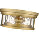Clarion 2 Light 12 inch Olde Brass Flush Mount Ceiling Light in Oil Rubbed Bronze
