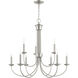 Estate 10 Light 30 inch Brushed Nickel Chandelier Ceiling Light