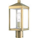 Nyack 1 Light 15.25 inch Antique Brass Outdoor Post Top Lantern