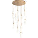 Fiori LED Novel Brass Multi-Port Ceiling Light, Round Multi-Port