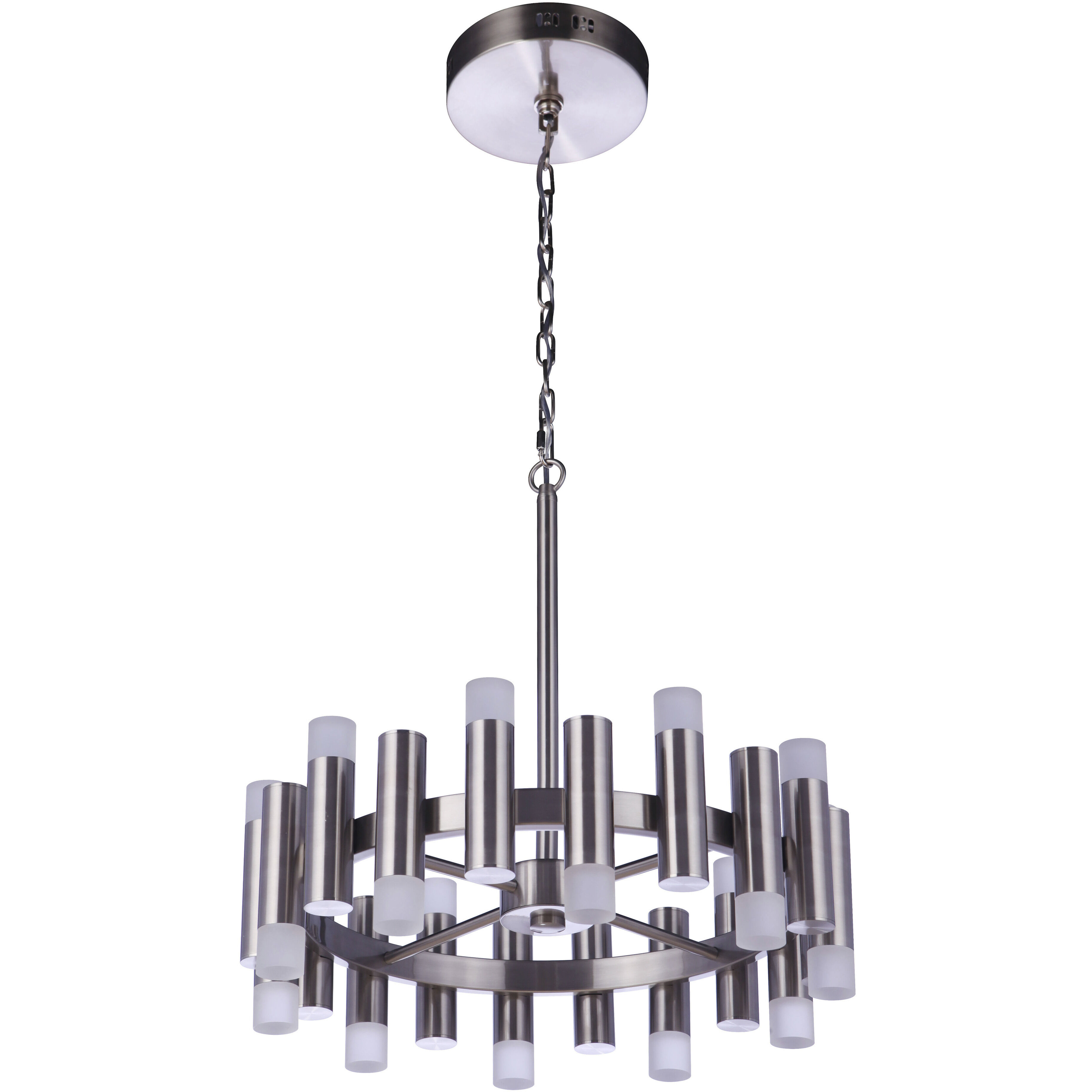 Simple Lux LED 20.08 inch Brushed Polished Nickel Chandelier Ceiling Light