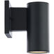 Cylinder LED 6.75 inch Black Outdoor Wall Light