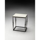 Jacoby White Marble 19 X 16 inch Metalworks Accent Table