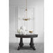 Paloma Contreras Brigitte LED 34.75 inch Clear Glass and Hand-Rubbed Antique Brass Chandelier Ceiling Light, Large