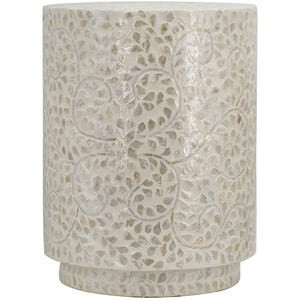 Anita 17.7 inch White Stool