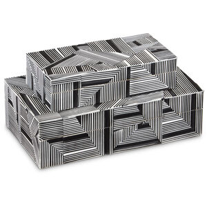 Cade 10.5 inch Black/White Boxes, Set of 2