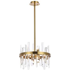Serena 8 Light 16 inch Satin Gold Pendant Ceiling Light