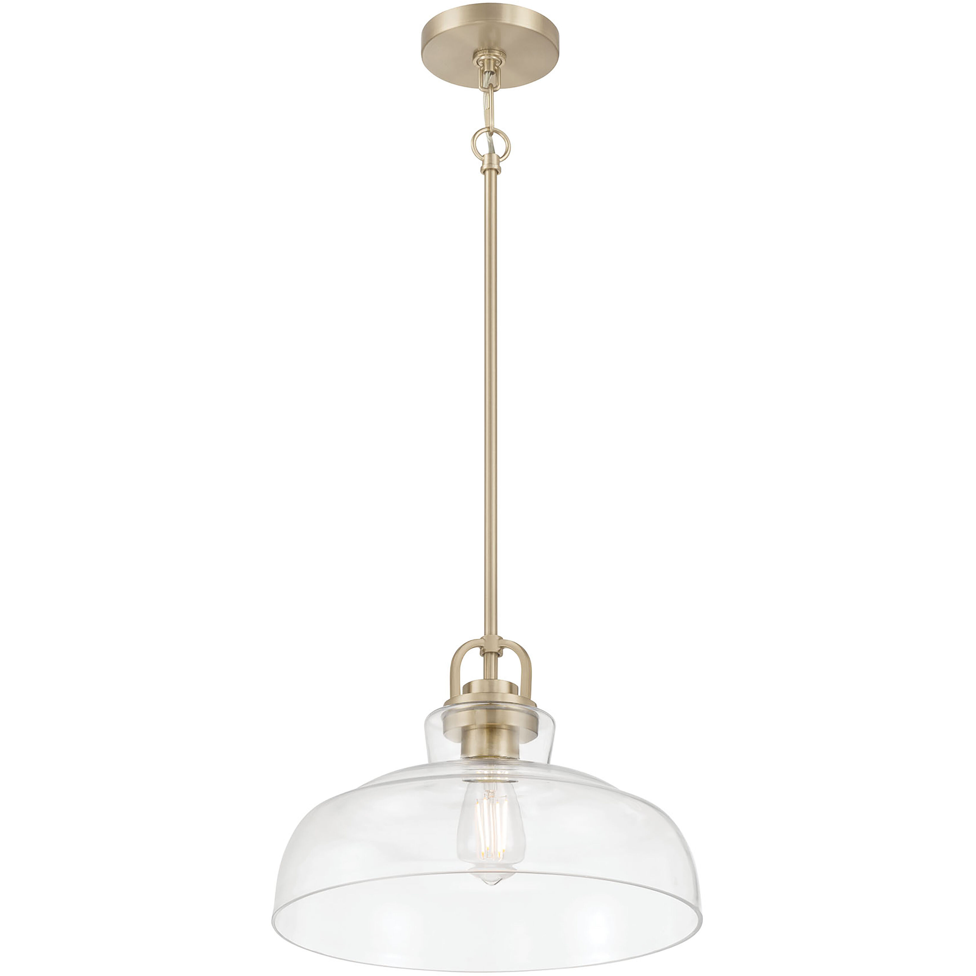 Clarien 1 Light 14 inch Modern Gold Pendant Ceiling Light
