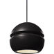 Radiance Collection 1 Light 8 inch Brushed Nickel and Carbon Matte Black and Black Pendant Ceiling Light