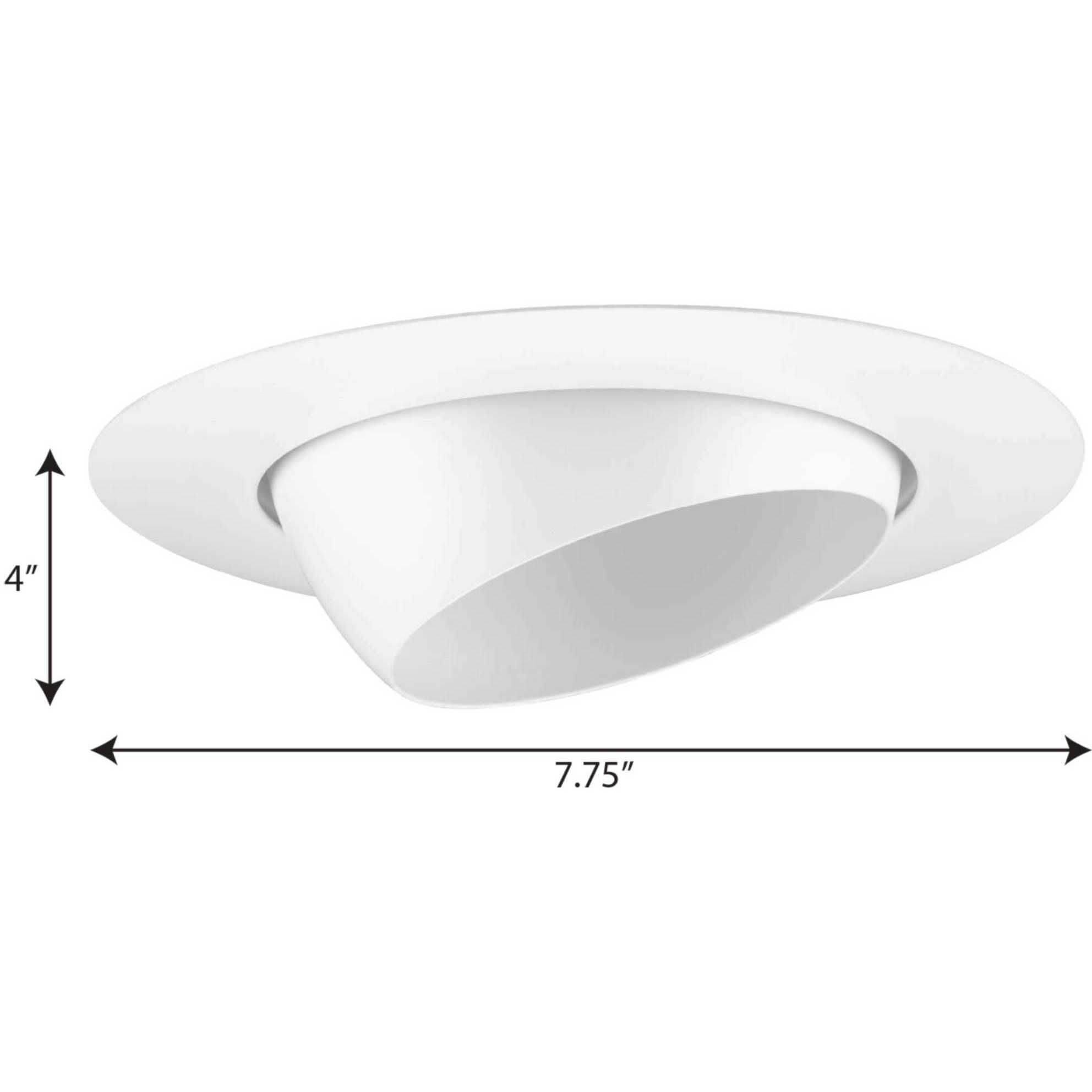 Eyeball Trim For 6in Housing PAR30 Satin White Recessed Trim