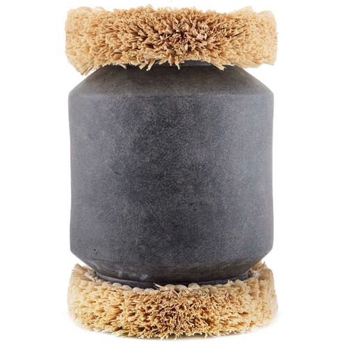 Raffie Matte Charcoal Vase