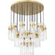 Fontaine 27 Light 39.5 inch Rubbed Brass Chandelier Ceiling Light