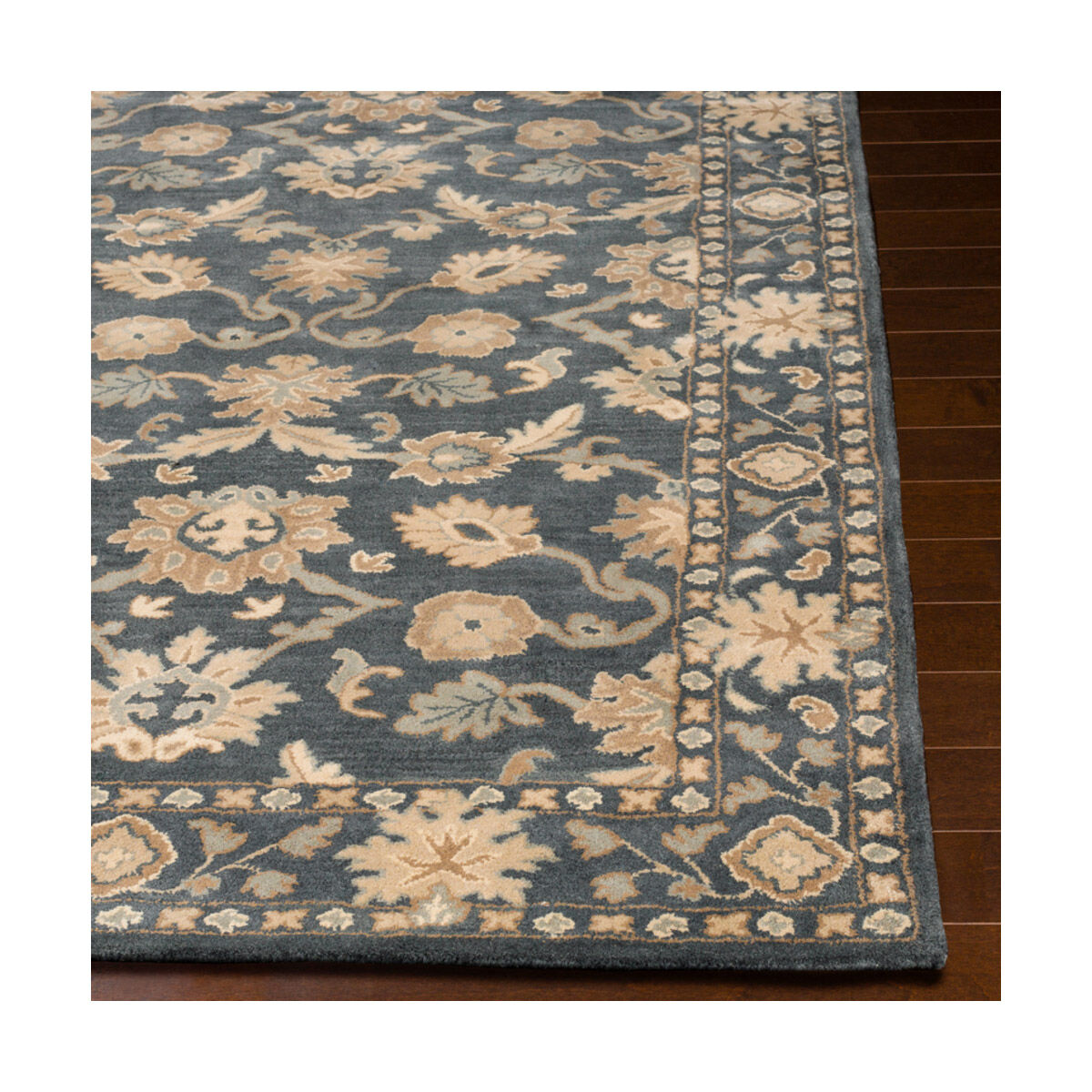 Caesar 120 X 96 inch Dark Green/Sea Foam/Ivory/Khaki/Tan Rugs, Wool