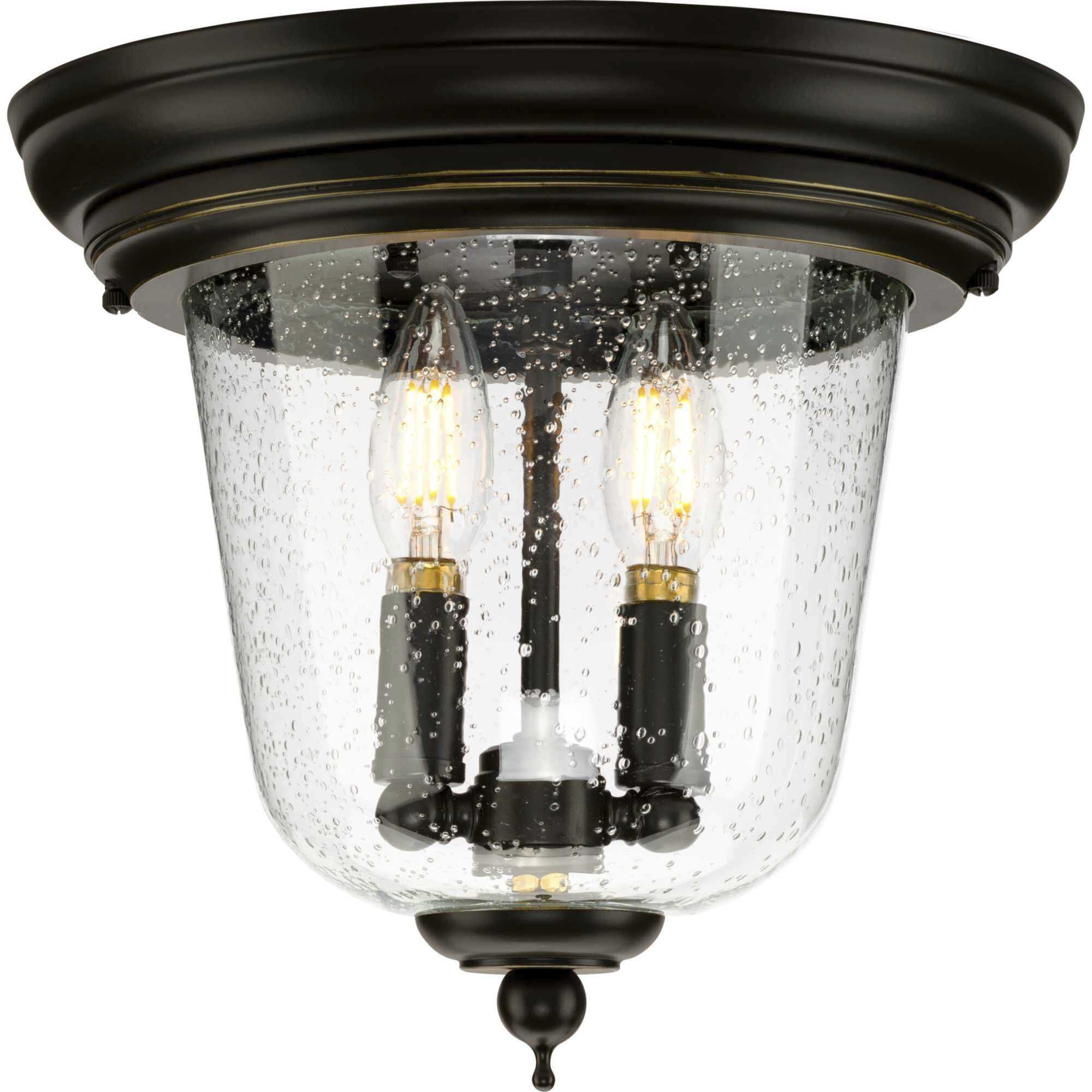 Ashmore 2 Light 11 inch Antique Bronze Outdoor Flush Mount