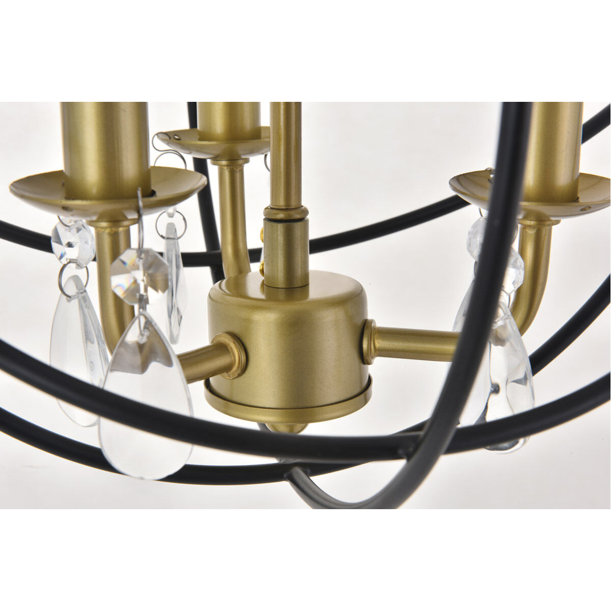 Wallace 3 Light 12 inch Matte Black and Brass Pendant Ceiling Light