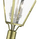Adams 3 Light 26.75 inch Antique Brass with Brushed Nickel Finish Cluster Outdoor Large Post Top Lantern