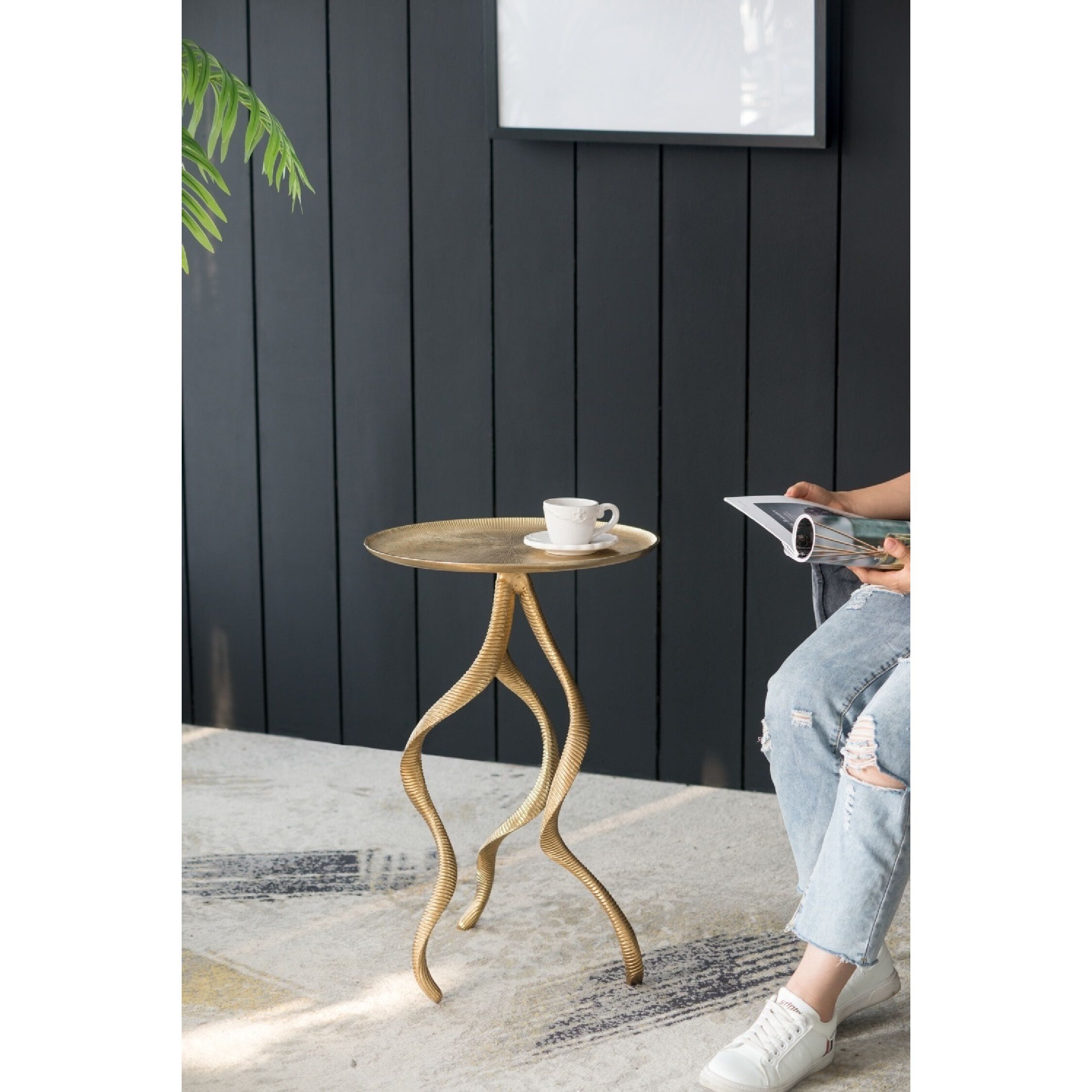 Antler 16.1 inch Gold Side Table