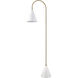 Tully 69 inch 100.00 watt Matte White with Aged Brass Floor Lamp Portable Light