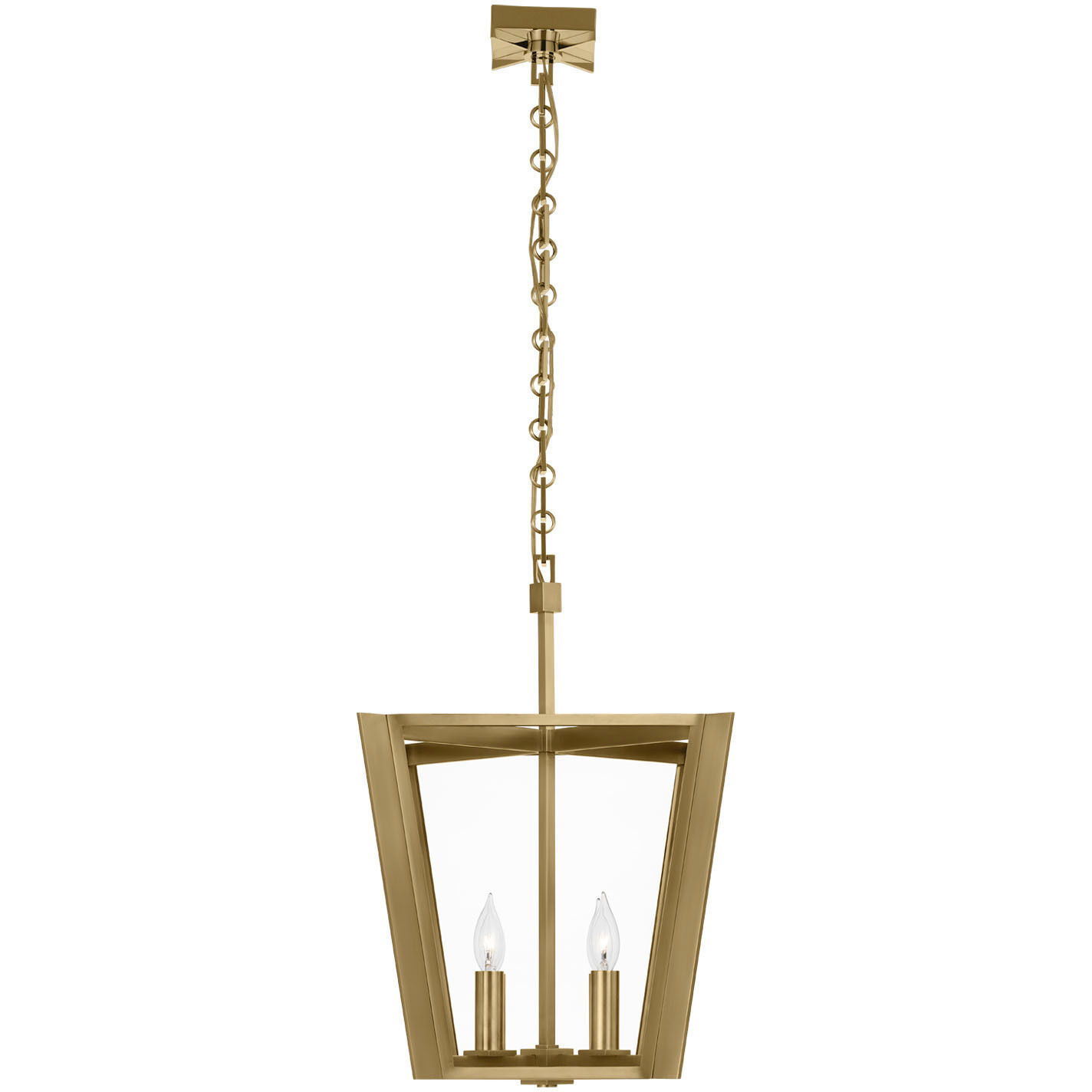 Paloma Contreras Palais LED 15 inch Hand-Rubbed Antique Brass Lantern Pendant Ceiling Light