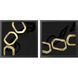 Bold Strokes Black and Metallic Framed Art