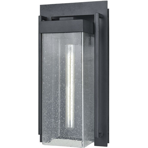 Overton 1 Light 17 inch Matte Black with Clear Outdoor Wall Sconce