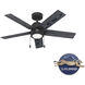 Erling 44 inch Matte Black with Salted Black/Matte Black Blades Ceiling Fan