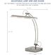 Esquire 19 inch 9.00 watt Satin Steel Led Desk Lamp Portable Light