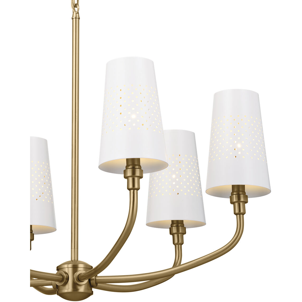 Adeena 6 Light 26.75 inch Brushed Natural Brass Chandelier Ceiling Light